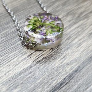 Dried Wildflower Choker, Botanical Witch Jewelry